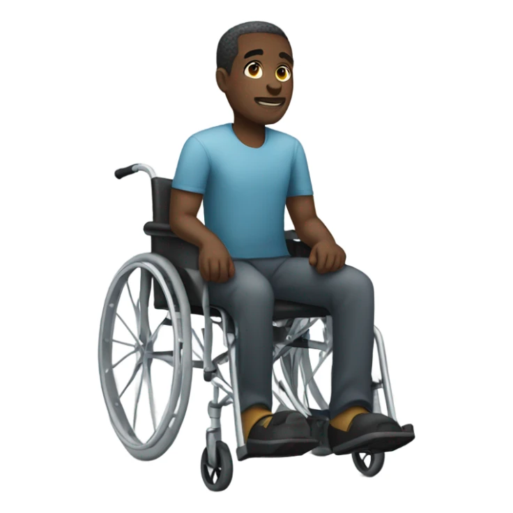 African man in a wheelchair  sticker