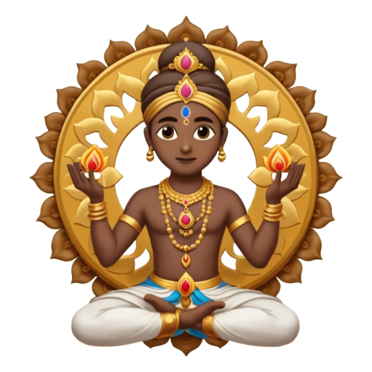 Made an emoji with surdarshan chakrr in krishna hand sticker