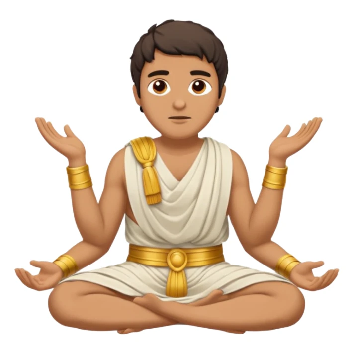 ancient greek men sitting on the ground listening sticker