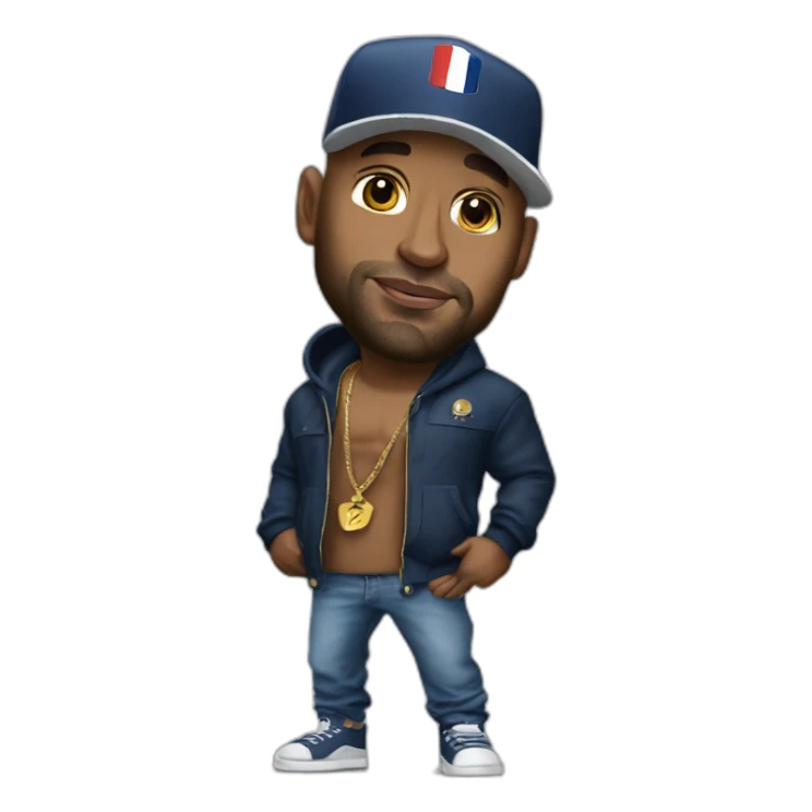 The French Rapper Booba realistic sticker