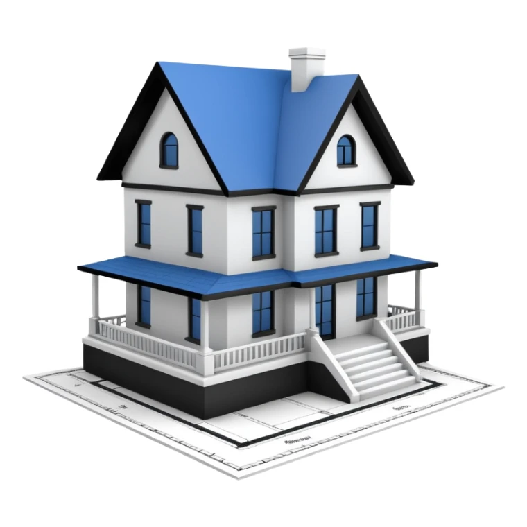 architect blueprints of a house  sticker