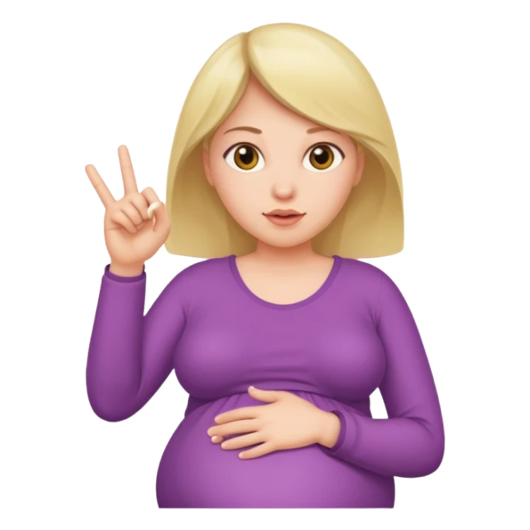 Pregnant lady flipping me off sticker