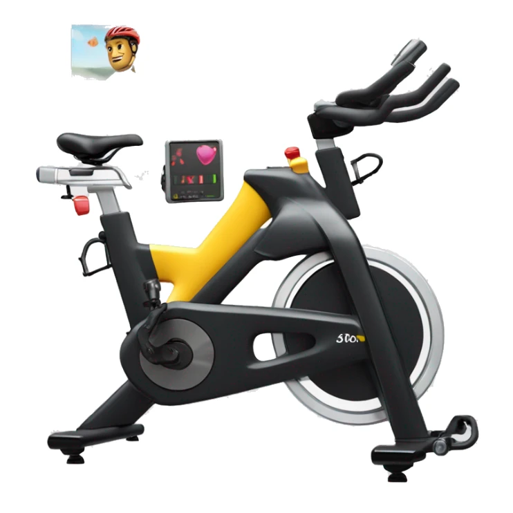 Peloton stationary bike with big screen sticker