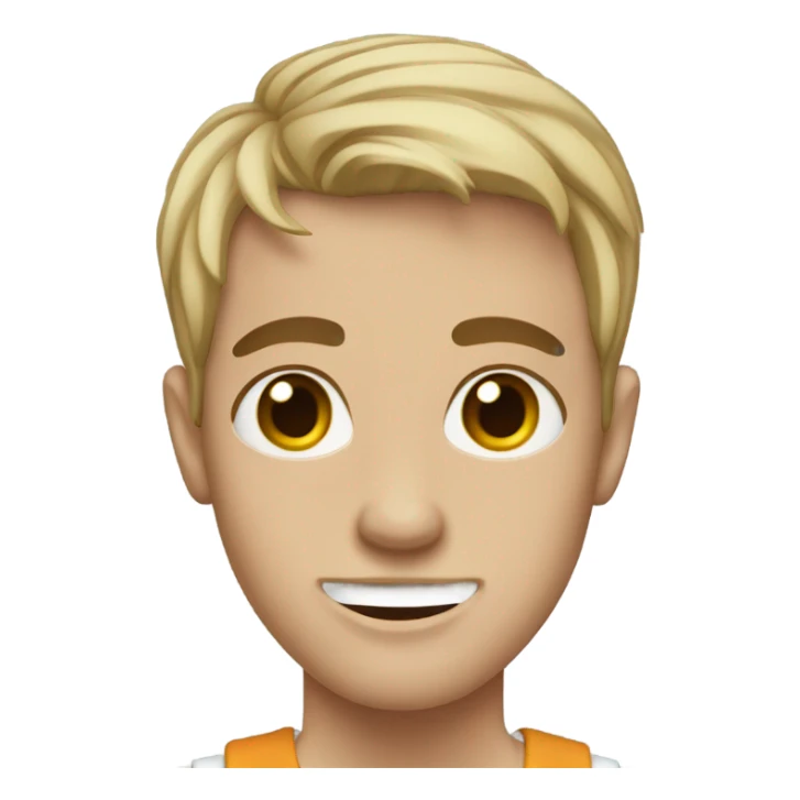 skinny guy with short hair acne and braces sticker