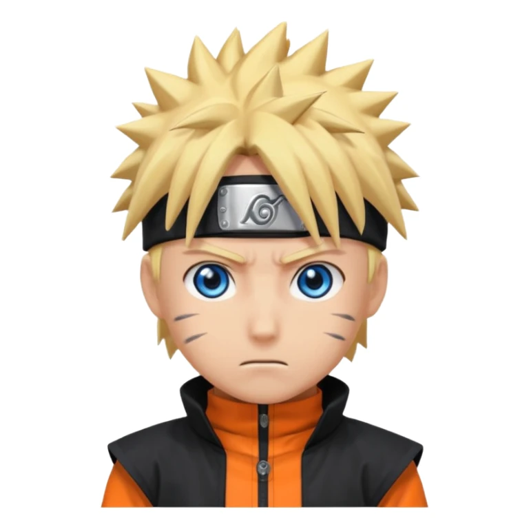 Create a Naruto emoji for a teams chat but make it more original to the anime style sticker