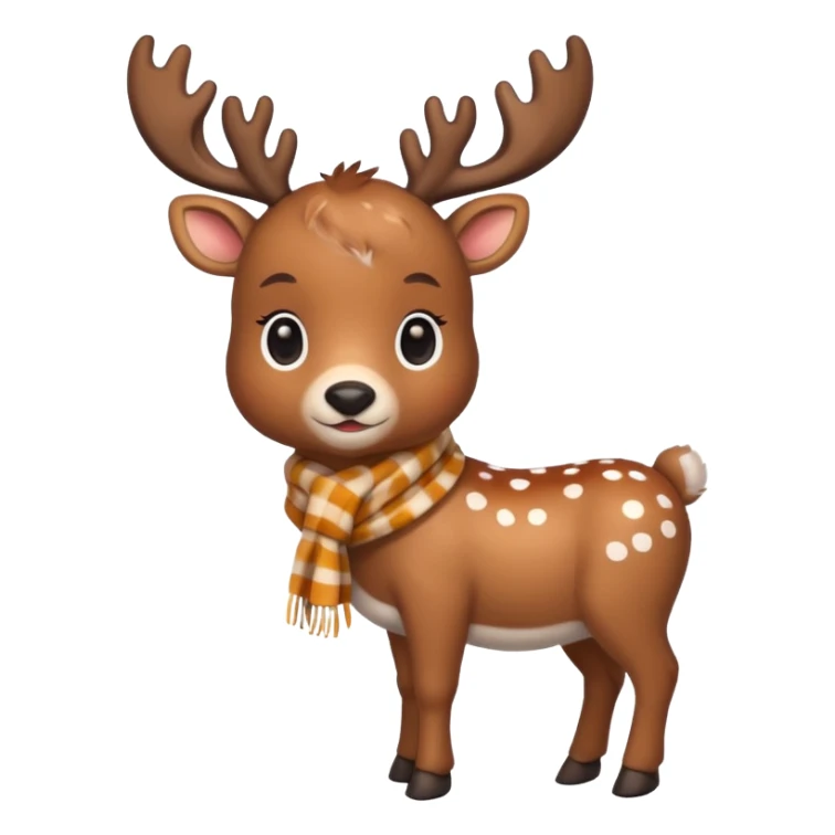 reindeer baby  cute, full body scarf  sticker