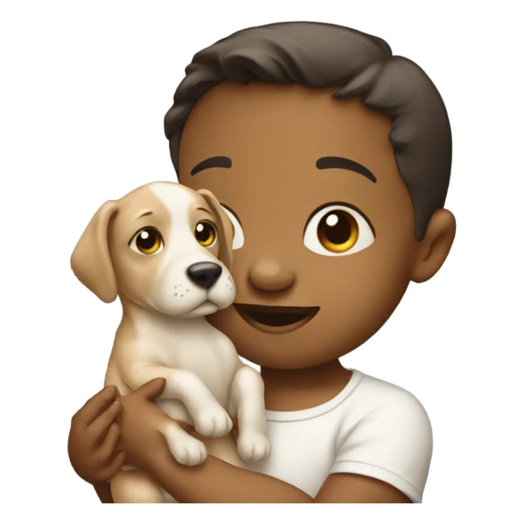 baby holding dog sticker