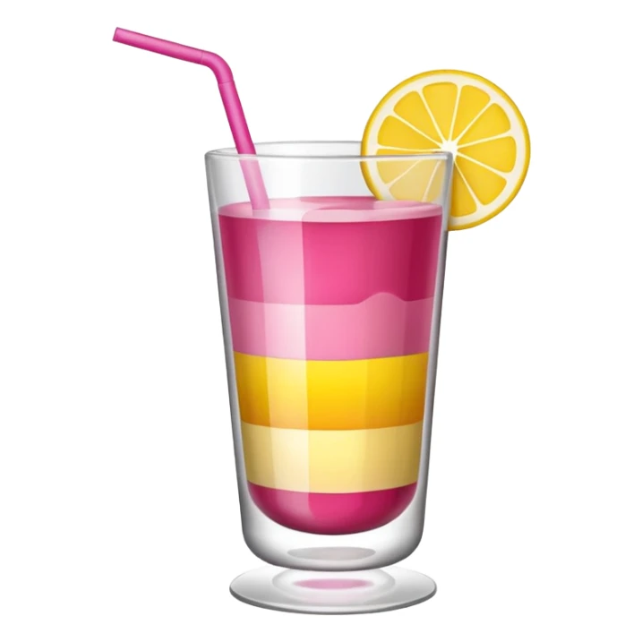 pink and yellow color drink  sticker
