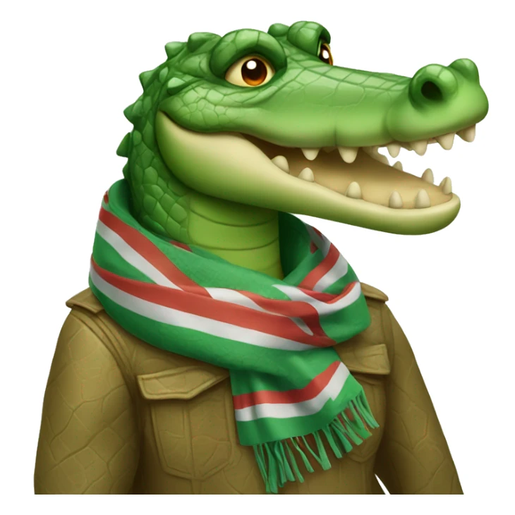 Crocodile wearing a scarf  sticker