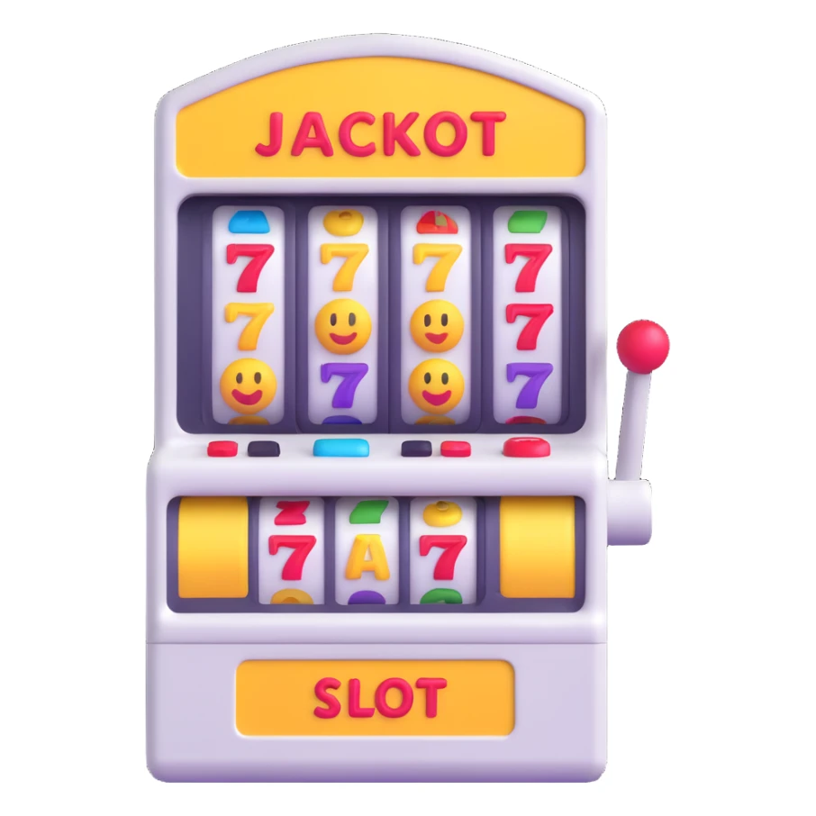 casino max win and more, slot machine jackpot, 3D emoji style sticker