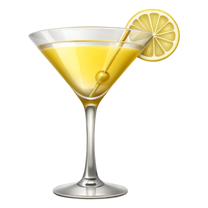 golden elegant cocktail in martini glass sticker