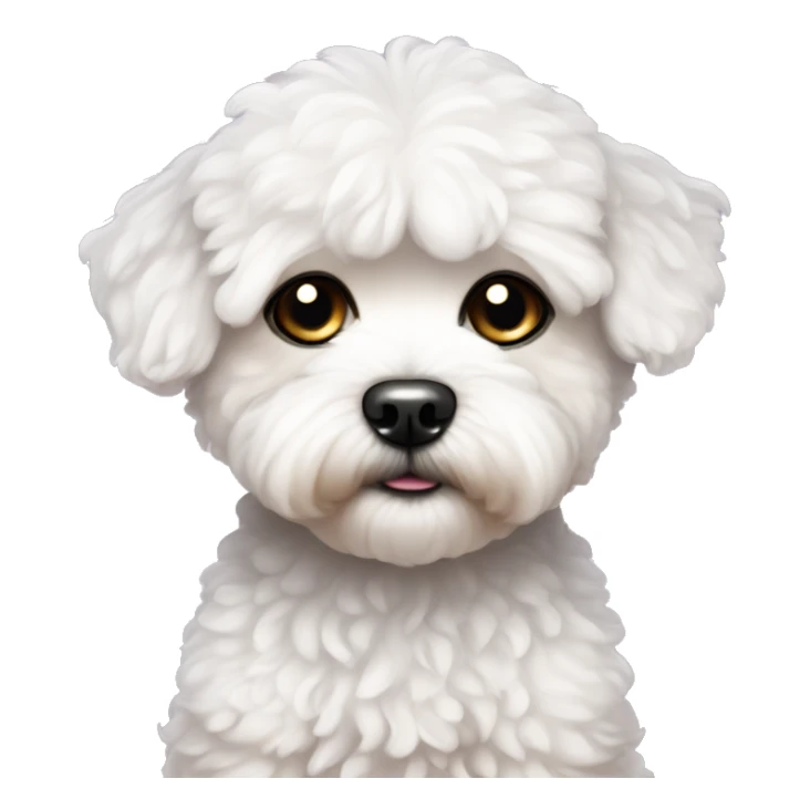 Cute Maltipoo with Sad, Glittery Eyes. sticker