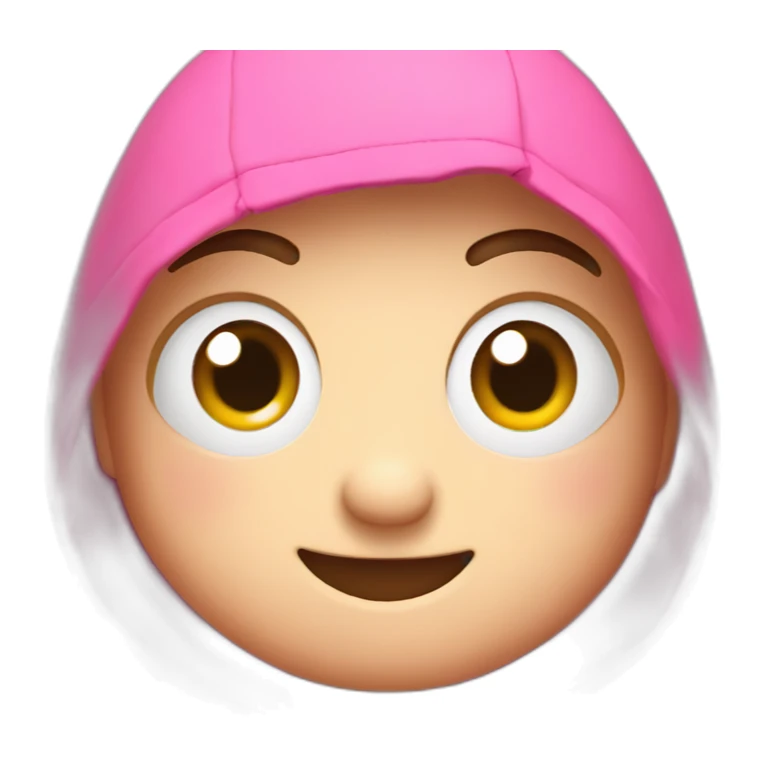 Cute Pink backpack with eyes and smile sticker