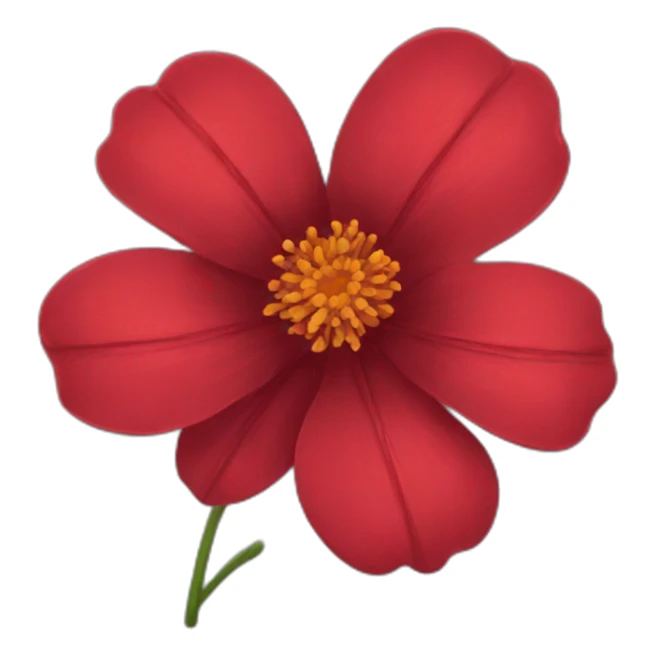 red flower sticker
