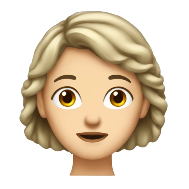 thinking european caucasian women sticker