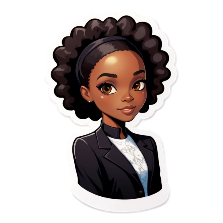 Pretty black girl  sticker