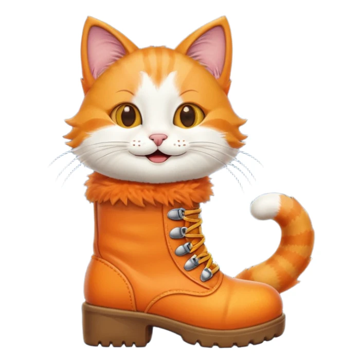 crea un emoji del gatto con gli stivali sticker