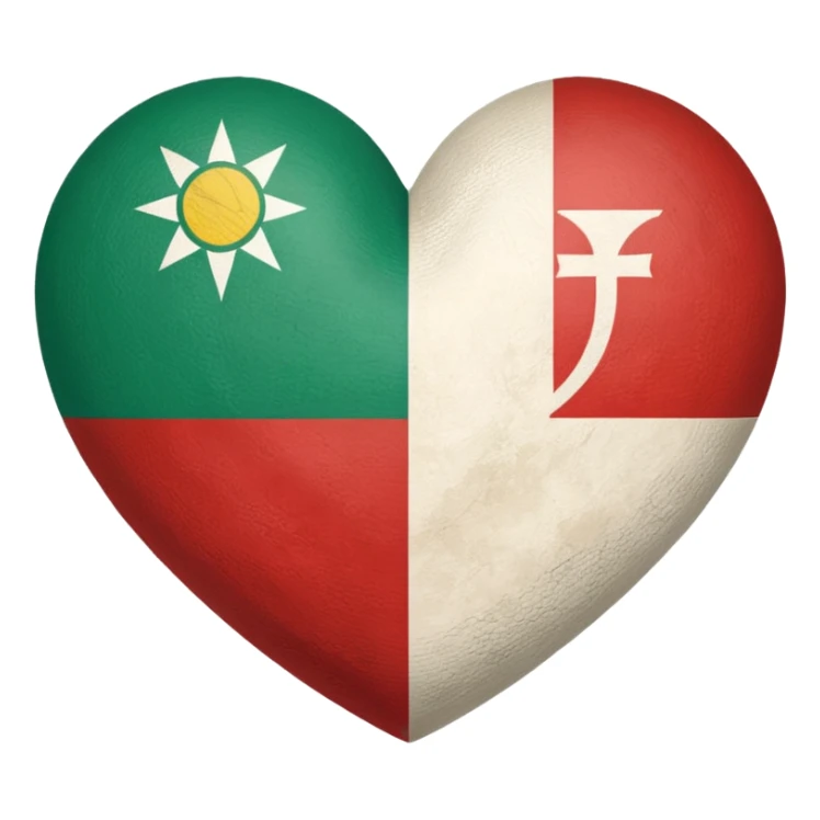 🇧🇬 and 🇬🇷 combined heart sticker
