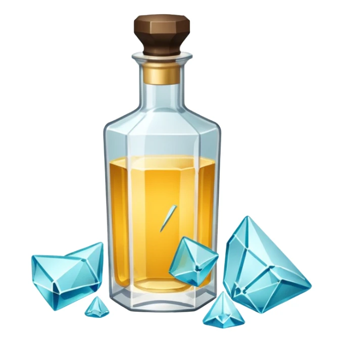 i want a shattered cologne with little pieces everywhere sticker