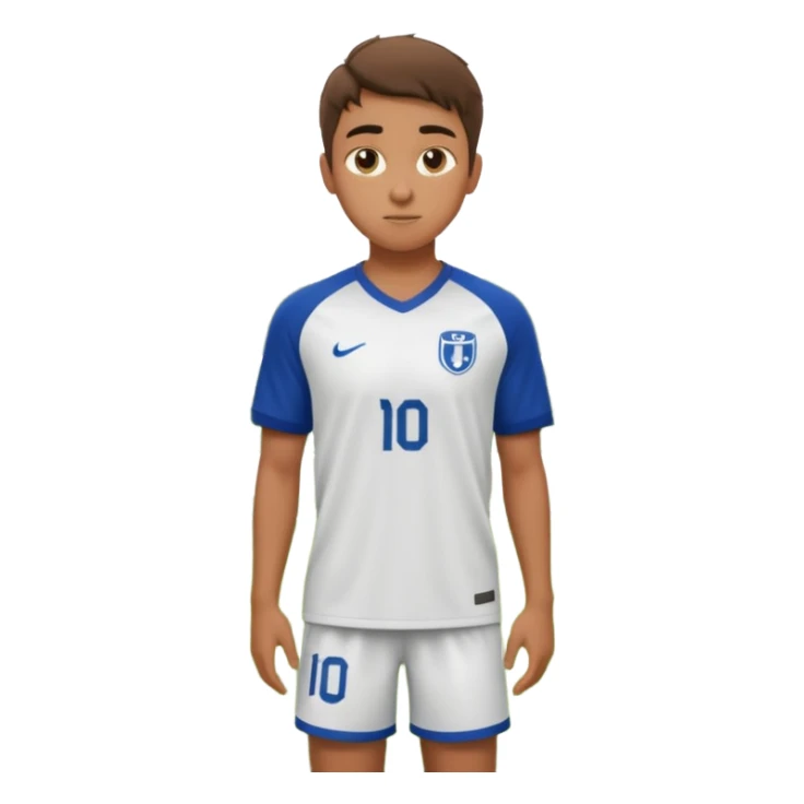 Undergraduate soccer player on college field, focused look, campus stadium lights, cinematic, realistic sticker