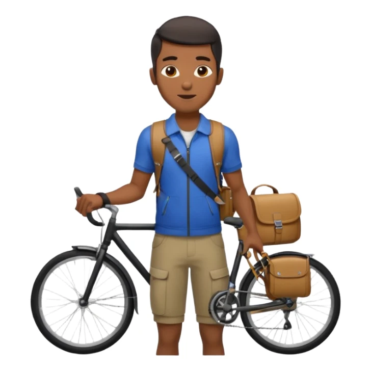 Urban Bike Courier black man  sticker