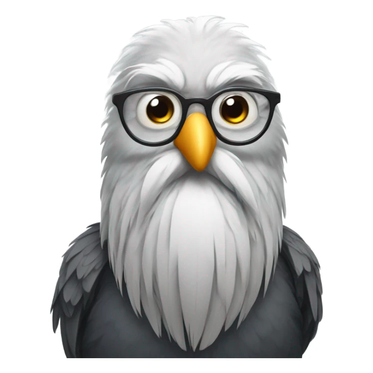 A bird that looks like a Grandpa  sticker