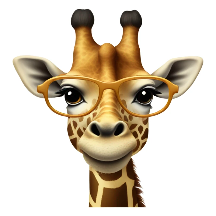 Happy giraffe peace sign and groovy glasses  sticker