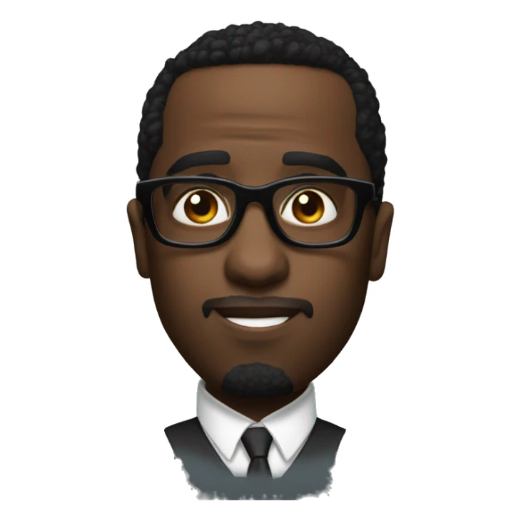 P diddy with glasses sticker
