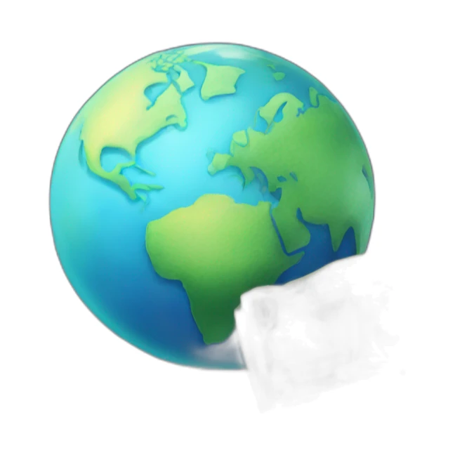 Planet earth with cash money sticker