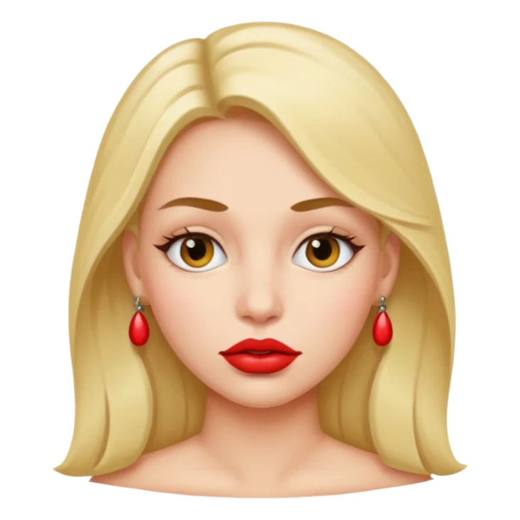 woman having pin on the lips sticker