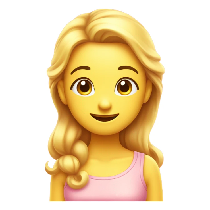 Excited flirty cute girly emoji sticker