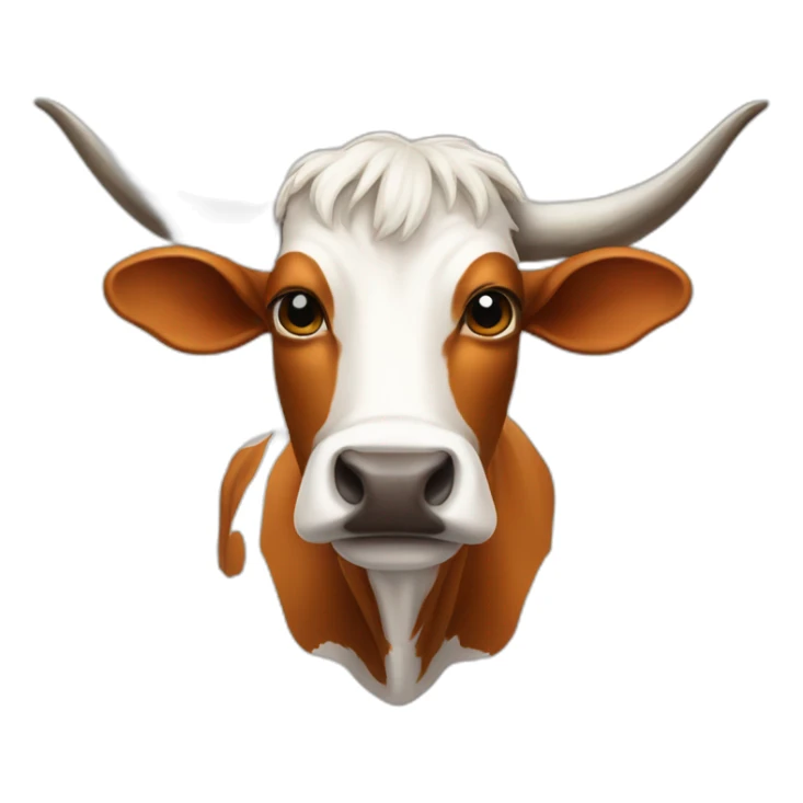 texas longhorn cow sticker
