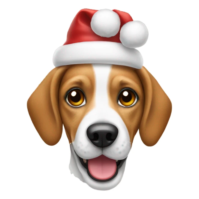 santa beagle dog sticker