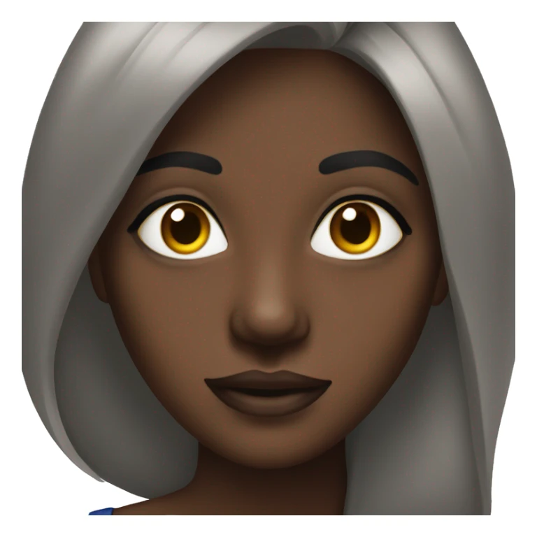 realistic portrait of dark-skinned beauty sticker
