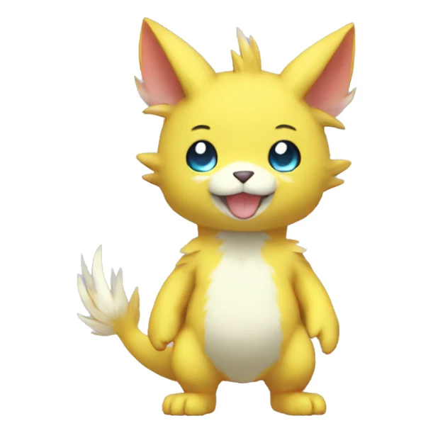 cute kawaii cool Digimon-Fakemon-animal full body sticker