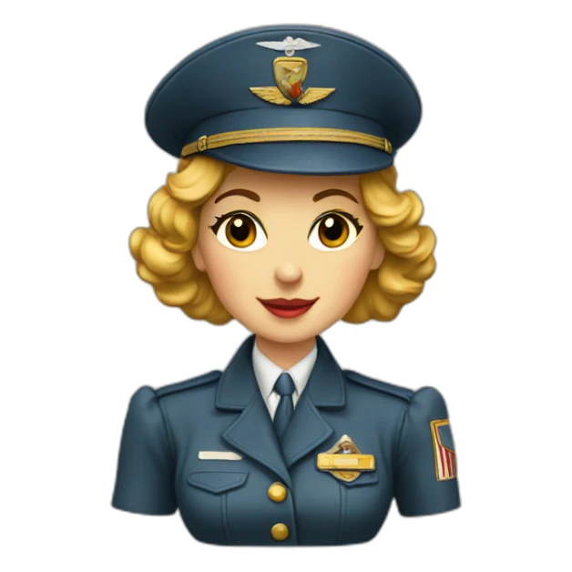 Aviatrice vintage sticker