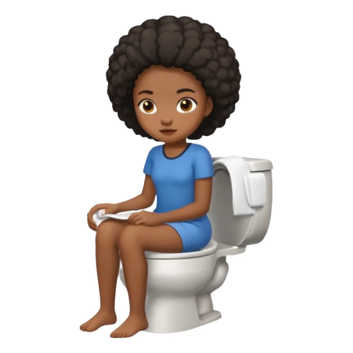 Black girl on the toilet sticker