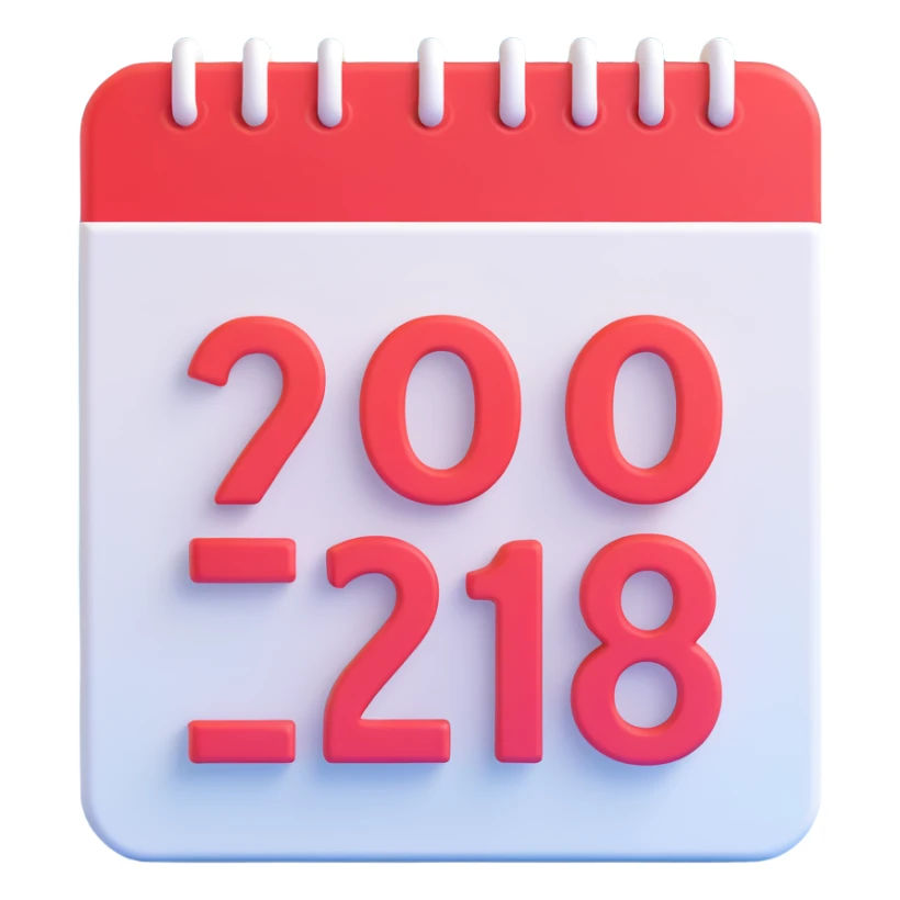 calendar icon 3D emoji style sticker