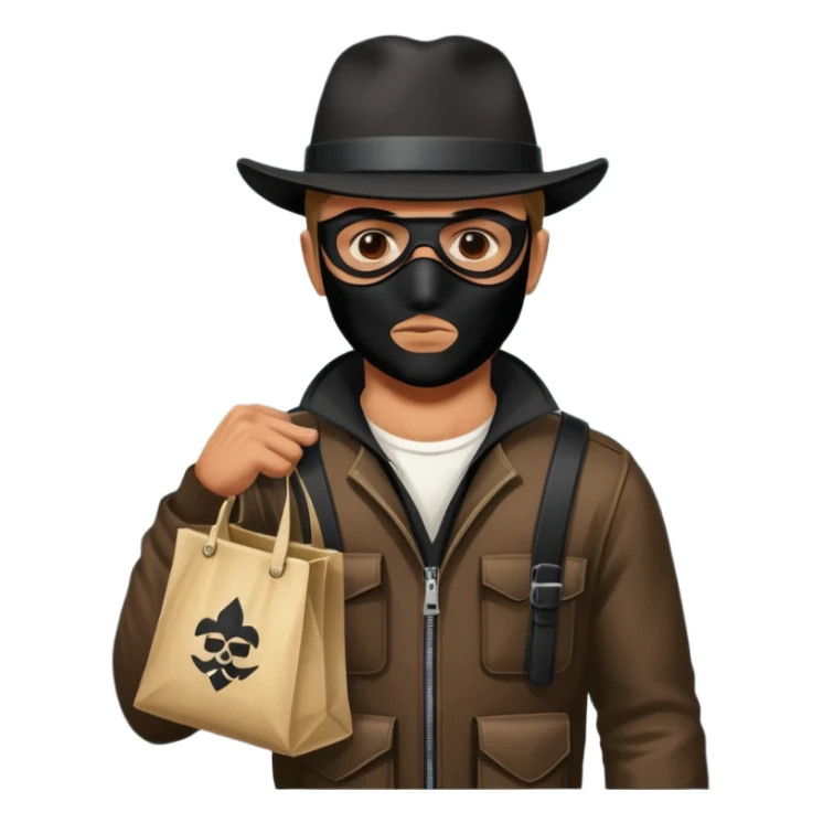 un bandit avec un sac de butin version GTA V sticker