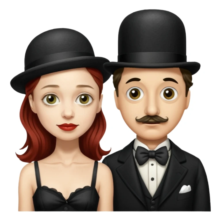 Singer Fiona Apple waltzimg with Cjarlie Chaplin sticker