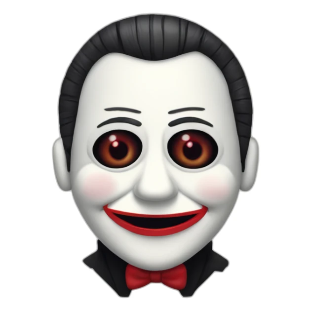 billy the puppet from saw, red tricycle, handsaw sticker