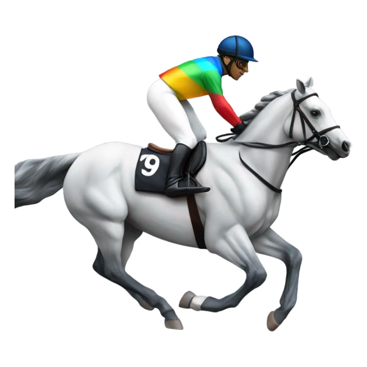 jockey riding a horse sticker