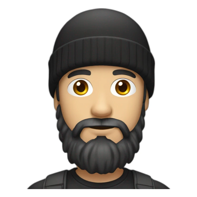 white-man-with-mohawk-hair-and-long-black-beard-with-a-black-beanie-hat sticker