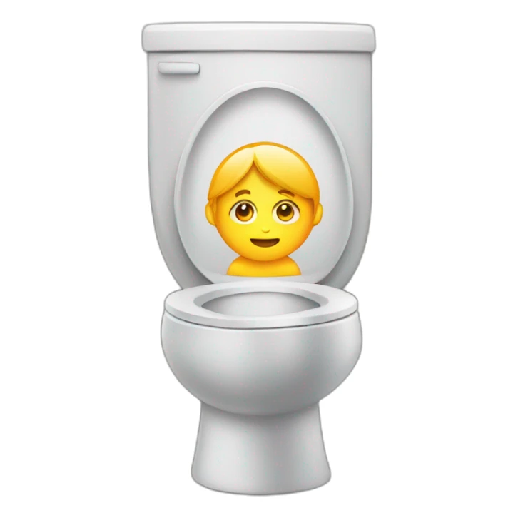 person on toilet sticker