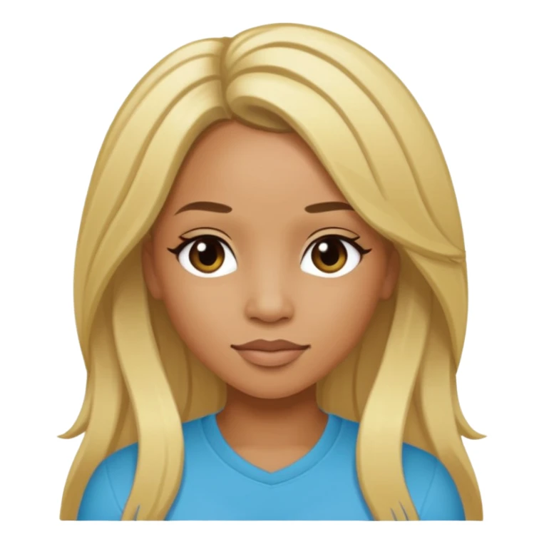 Tameka "Tiny" Cottle with long blonde hair sticker