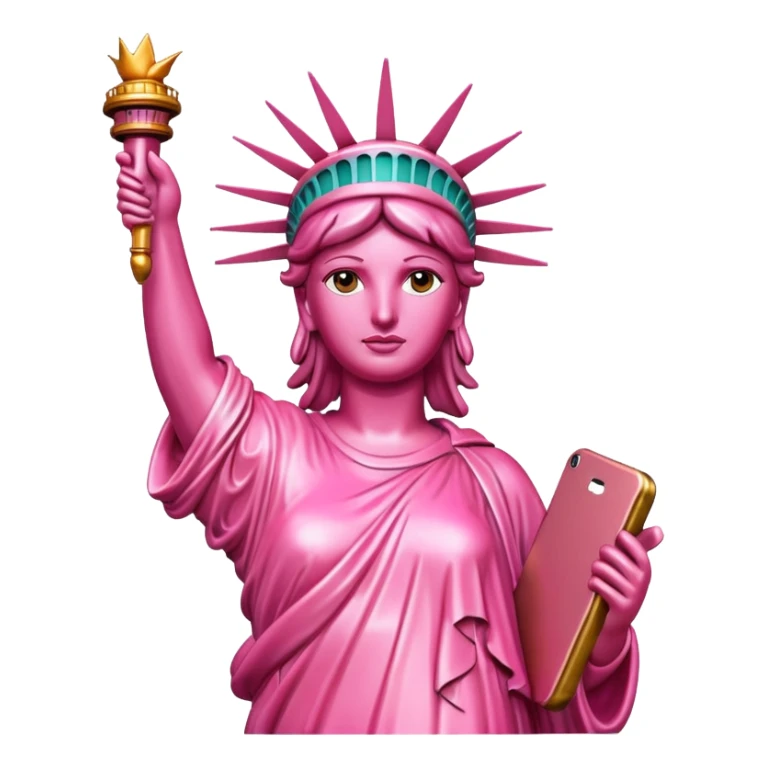Pink Statue of Liberty sticker