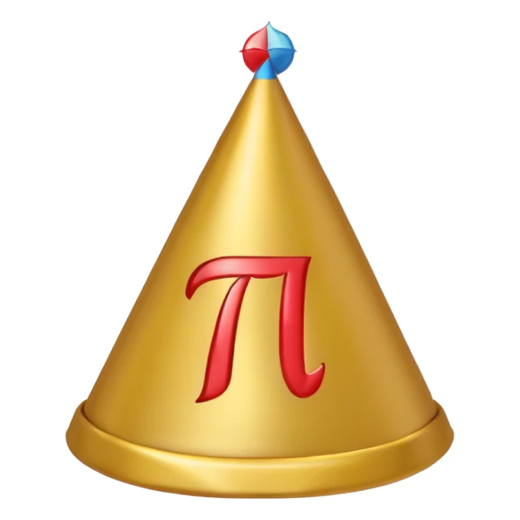 A mathematical Pi number that is celebrating a birthday sticker