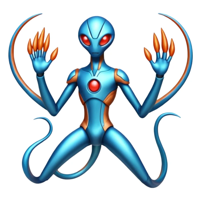 Metallic Incandescent Handsome Deoxys-Stitch-hybrid  (full body) sticker