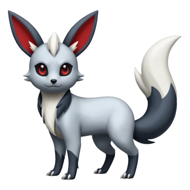 Umbreon-Absol-Minccino-Zangoose-fusion-hybrid-creature  sticker