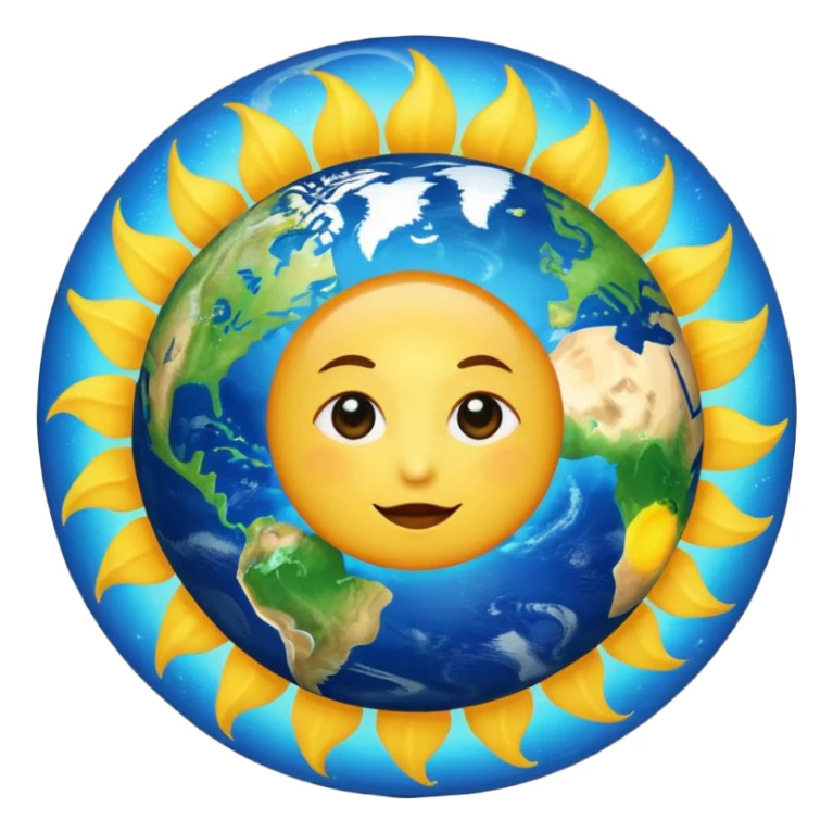 the sun moving  around the earth  sticker